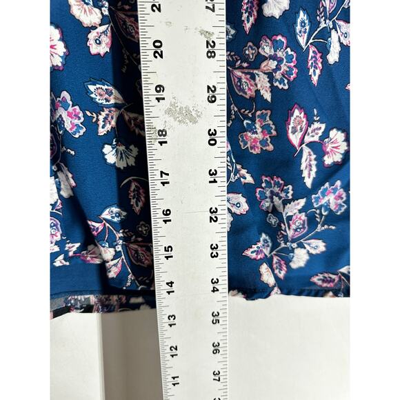 Francescas Blue Rain Midi Dress Women Size M Blue Pink Floral Sleeveless Boho - Picture 3 of 6